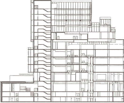 Cross-section of the Hanoi Takashimaya S.C. & Grade A Office building
