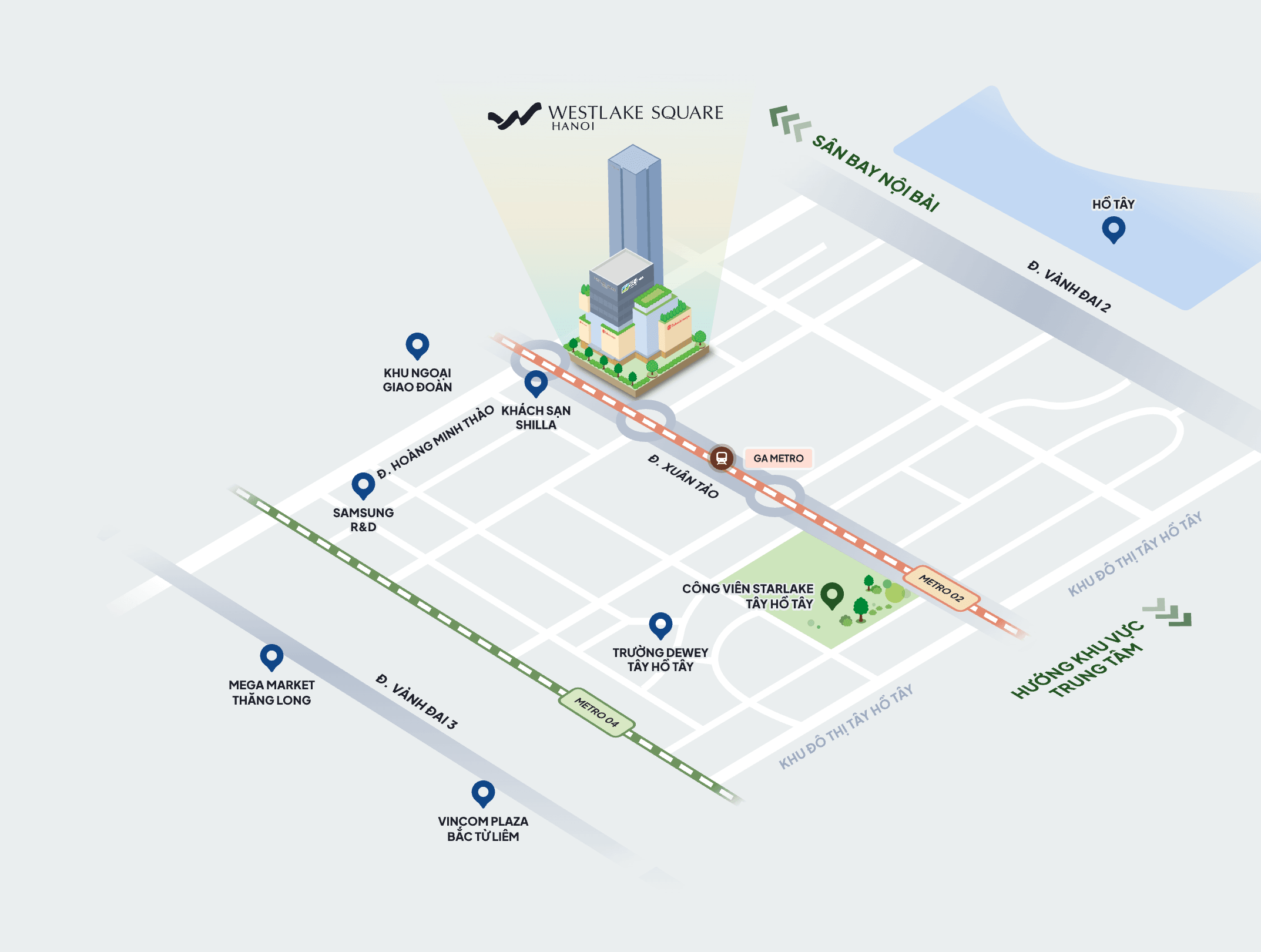 Bản đồ kết nối — Westlake Square Hanoi
