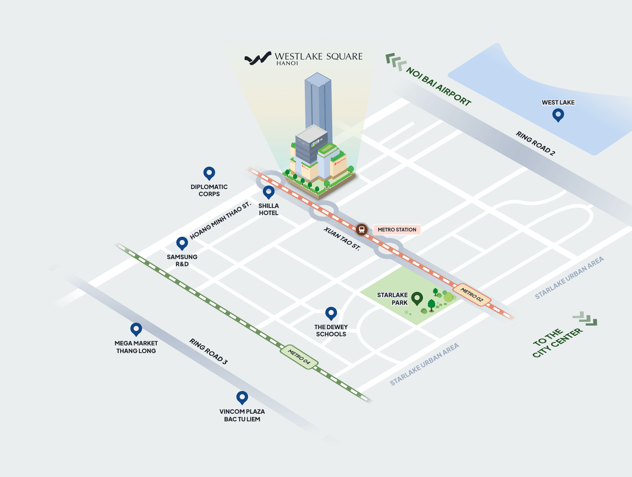 Connectivity map — Westlake Square Hanoi